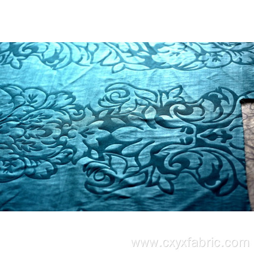 Polyester flower emboss fabric